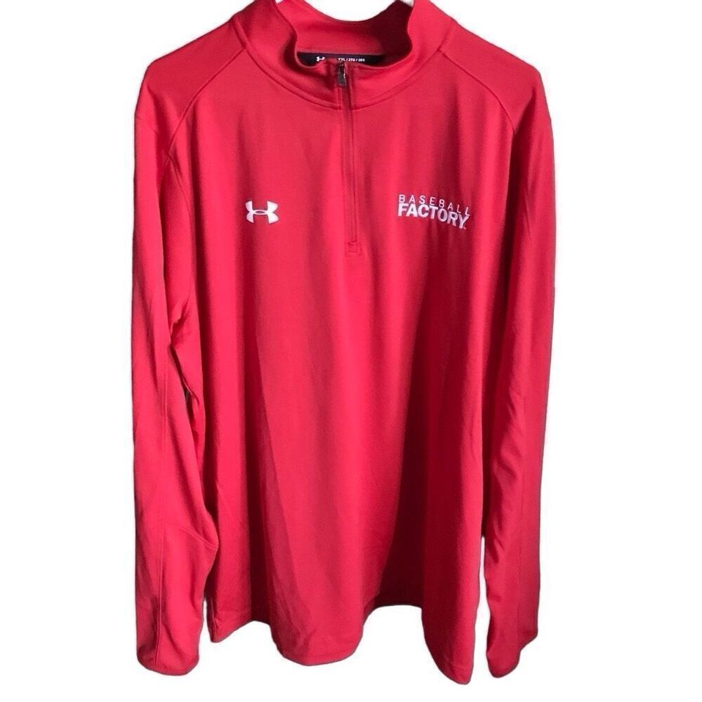 Under Armour heatgear loose Size XXL red athletic 1/4 zip long sleeve New w/tags